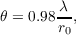 λ θ = 0.98r-,0